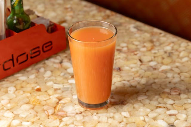 100% Ruby Red Grapefruit Juice.